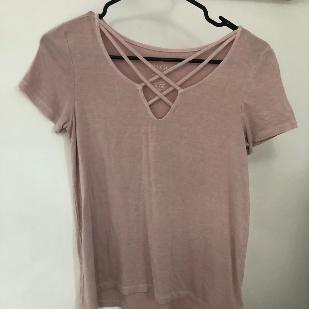 American eagle bench cross tshirt